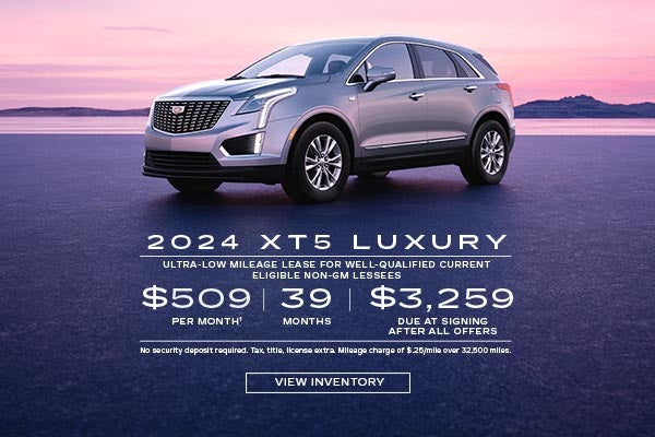 2024 XT5 Luxury. Ultra-low mileage lease for well-qualified current eligible Non-GM Lessees. $509...